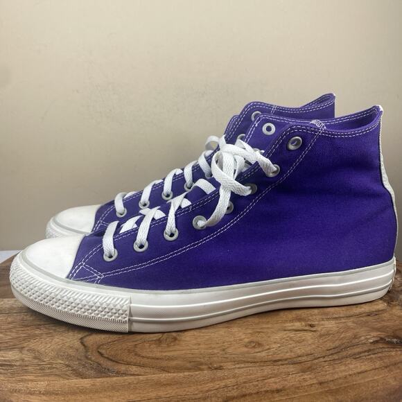 Converse Chuck Taylor All Star Mens Purple And Gray Size 13 High Top Shoes - Picture 4 of 9